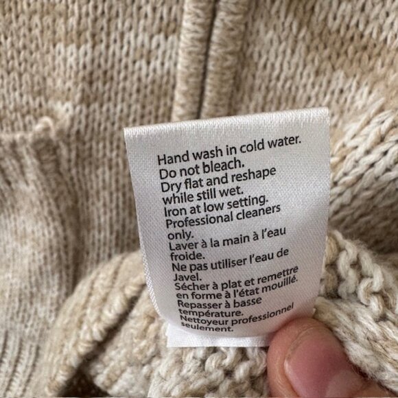 Coupe Collection Beige Knit‎ Zip Up Sweater Cardigan Womens Size Large EUC - Picture 7 of 8